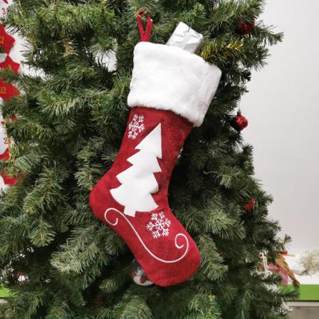 Stor julestrømpe Klassisk Reinsdyr Xmas Cuff Strømper Dekorasjoner