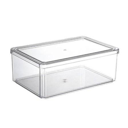 5000 ml Gennemsigtig madopbevaringsbeholder til køleskab med låg til grøntsager, bær, frugt og grøntsager