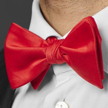 Rød Basic Selvbinder Tversoversløyfe for menn - Selvbinder