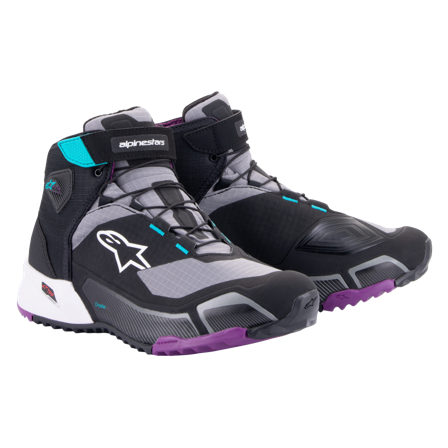 Buty Motocyklowe Damskie Alpinestars CR-X Drystar Czarny/Szary/Śliwkowy/Morski 43,5