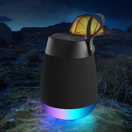 Trådlös Bluetooth-högtalare Subwoofer med LED-tyg Liten ljud