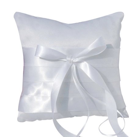 Bowknot Ring Pute Firkantet Ring Bærer Bryllupstilbehør -