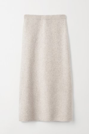 Soft Goat - Boucle Skirt - Cashmere skirt - M - Sand