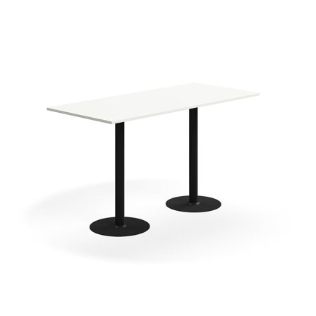 Bar table ALVA, 1800x800x1000 mm, floor fixed, high pressure laminate, black/white