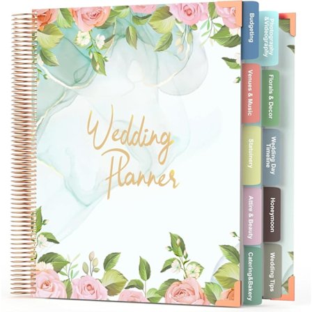 Bryllups-Planlægningsbog 176 sider, Bryllups-Planlægger med Checklister Lommekalender, Bryllupsmappe til Bruden, Unik Forlovelsesgave