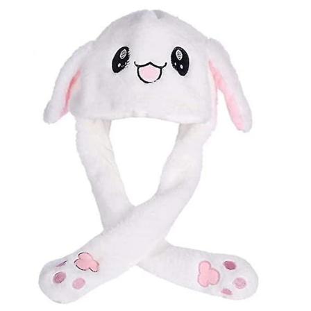 Kaninhatt med bevegelige ører, hoppende hatt, morsom kaninplysjhatt, gave fra G
