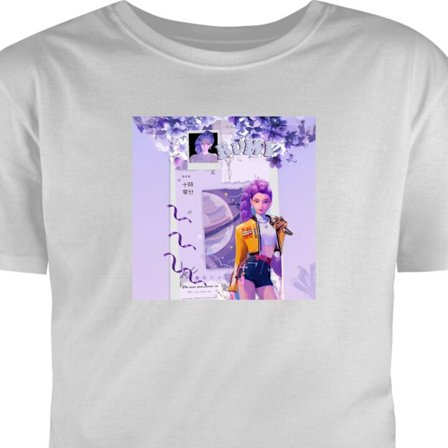 T-Shirt Kpop Demon Hunters Rumi Purple Planet Cosmic Idol Style Fantasy