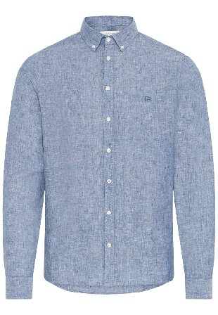 Casual Friday CFANTON BD LS linen shirt Skjortor Herr Blå XL