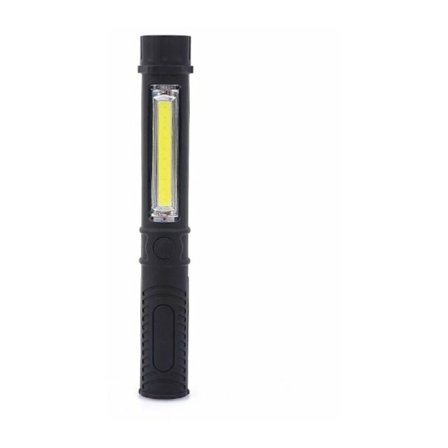 LED-lampa Vattentät Magnetisk Ficklampa Multifunktionell Bärbar Mini Utomhus Arbetslampa med Sidoljuspennhållare (Svart)