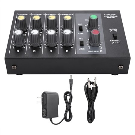 Mikser Konsol 8 Kanaler Stereo Karaoke Digital Dj Mikser Konsol Ingen Etterklang