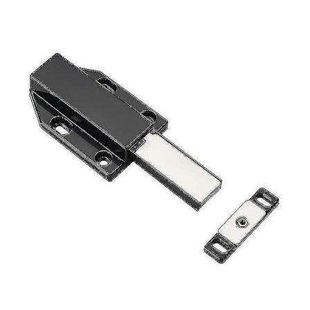 4 Stk. Push Open Skabsdør Skab Magnet Lukker Til Skuffe Magnetisk Låsesystem Lås Push Dør Dæmper Sort