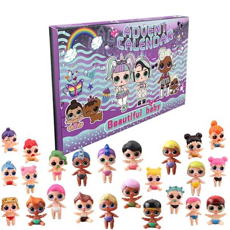 Joulukalenteri 2024 s p ill pelihahmoilla Dolls