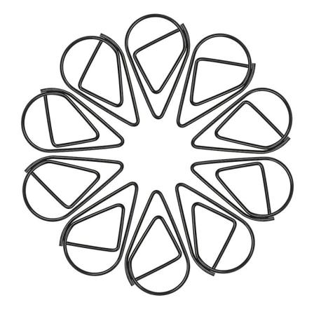100 stk Papirklips, Holdbare & Rustfrie Papirklips Ideelle For Kontor Skole Og Personlig Dokumentorganisering Svart Black