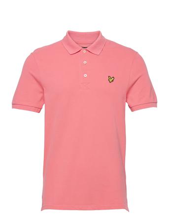 Plain Polo Shirt Polos Short-sleeved Vaaleanpunainen Lyle & Scott