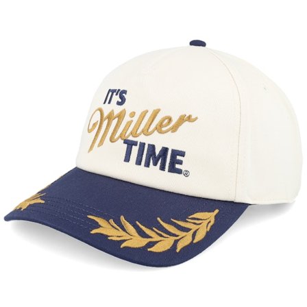 American Needle - Beige Adjustable Cap - Miller Lite Club Captain Ivory/Navy Adjustable @ Hatstore