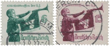 Tyske Rige 1935 - MICHEL 584-585 - Stemplet