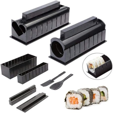 Sushi Maker Kit 10 stycken komplett Sushi Making Kit DIY Sushi Set för nybörjare Enkel Sushi Maker
