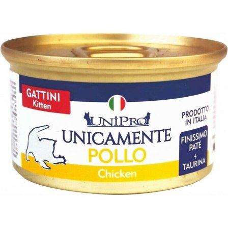 Unipro Unicamente Pollo Cibo Umido Gattini Barattolo 85g
