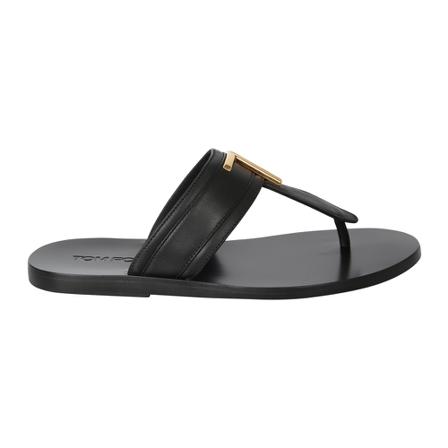Tom Ford Sandalen T-logo , Zwart , Heren , Maat: 41 EU