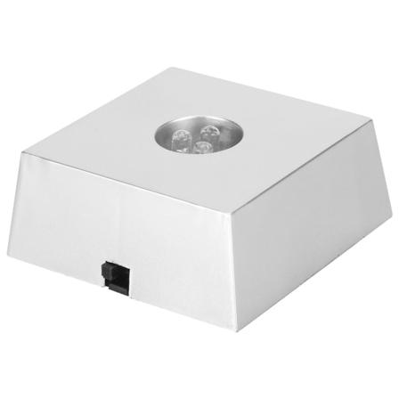 7 värikäs LED-valojalusta näyttöjalusta Kristallivaloteline Pieni puolisuunnikkaan muotoinen valojalusta