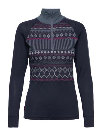 Tuva Half Zip Base Layer Tops Navy Kari Traa