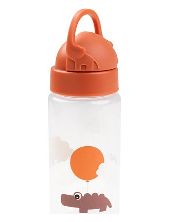Done by Deer Straw Bottle Happy Clouds Papaya 350 Ml - Orange - ONE SIZE