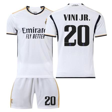 23/24 Real Madrid Hjemmefotballdraktsett 20 VINI JR. M