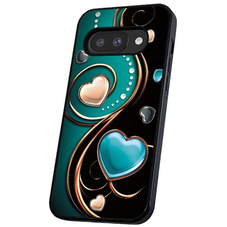 Google Pixel 9A - Deksel/Mobildeksel Hjerter