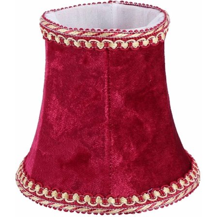 Handgjord E14 Lampskärm med Blå Flanell, Modern Europeisk Stil Bords- eller Vägglampa (Röd)