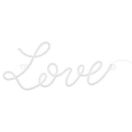 Neon LED Lampa "Love" Vit - Bröllop Dekoration - Kalaslagret.se