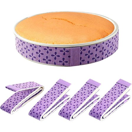 Bake Even Strips, Cake Pan Dampen Strips-Super Absorbent Thick Cotton, Cake Strips for Baking, Cake Pan Strips (4 Pieces)