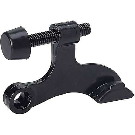 4-pak Dørstopper med hængslepind, Sort, Justerbar, Robust Dørstopper med Hængslepind