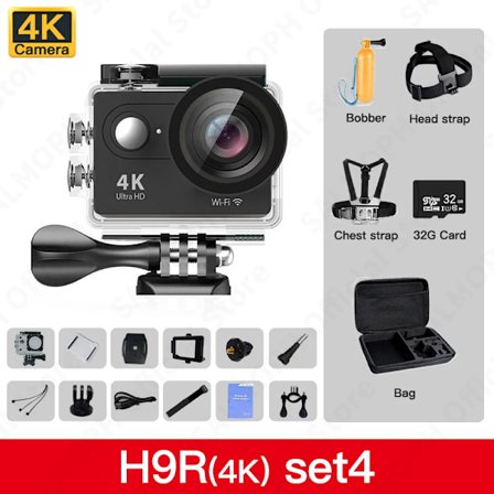 Actionkamera Ultra HD 1080P 4K/30fps WiFi 2.0 Tum Skärm 170D 30M Undervattens Vattentät Videoinspelning Sport Extreme Pro Cam