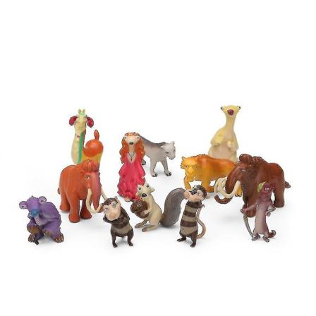 12 stk Ice Age Sid Manny Allie Diego Figurlegetøj Model-1