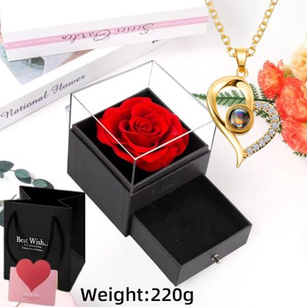 Rose Halskæde Gaveæske, Fødselsdagsgave til Kvinder #05