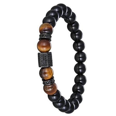 Slittåligt Stilrent Kularmband (Tiger Eye)