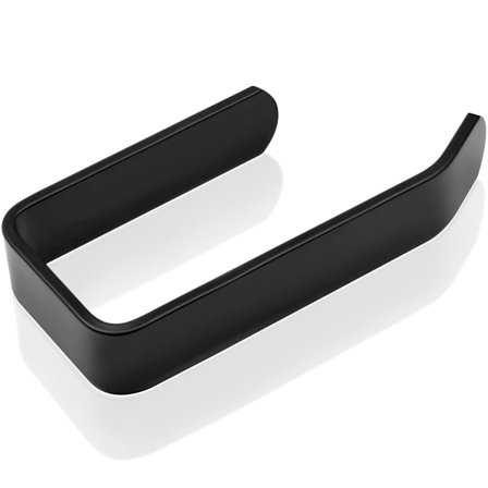 Selvklæbende toiletrulleholder, sort, med 3M lim, ingen boring påkrævet, toiletrulleholder til toiletter, badeværelser, køkkener