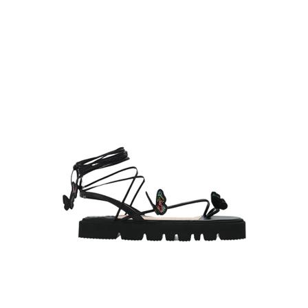 Sophia Webster, Vanessa sandals with ankle ties Zwart, Dames, Maat:38 EU,leer