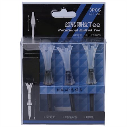 Justerbare Golf Tees Sæt med 3 Begrænset Rotation