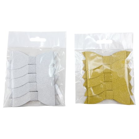 Glitrende Dekorative Sløjfer Sølv/Guld