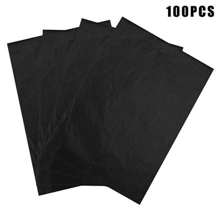 100 Pcs Carbon Paper Transfer Copy Sheets Graphite Tracing A4 For Wood Canvas Art