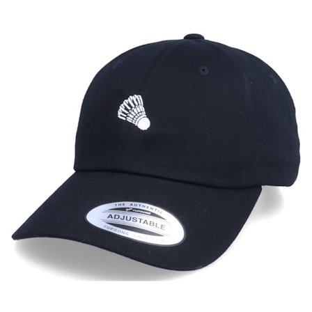 Abducted - Tiny Badminton Ball Black Dad Cap Unconstructed Black Cap - @ Hatstore