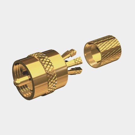 Guldpläterad lödfri kontakt