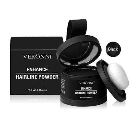 VERONNI Hårfesteskulpturerende Skyggepulver, Perfekt for å Skjule Høye Panner, Skulpturere Sideburns, Konturere Hårfestet