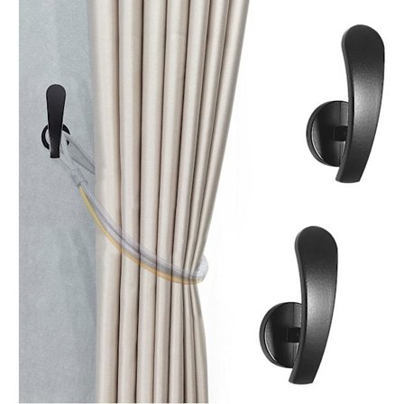 Rabatt Gardin Henge Spenne, 2 Stykker Vegg Henge Krok Curta