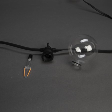 Konstsmide - Ljusslinga ute Slinga E27 10 LED utbytbar Svart