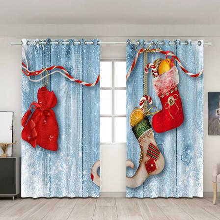 Xmas Älg Printed Heminredning Fönstergardin Flermönster Draperier