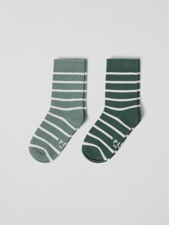 2er-Pack Söckchen, gestreift - 31|33 - kinderbekleidung - green - Polarn O. Pyret