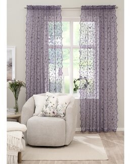 Gardinfag Bird jacquard vævet blonde 2-pak