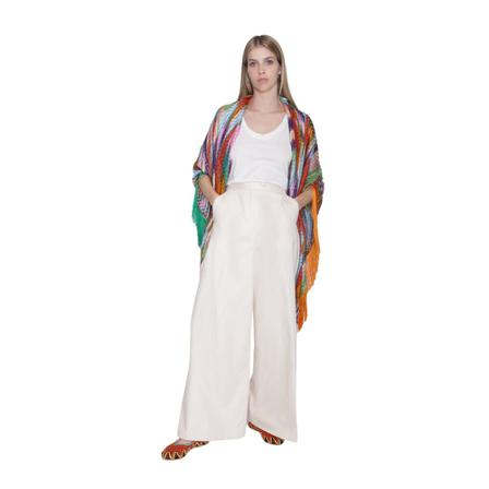Missoni Poncho with Frange Grøn, Dame, Størrelse: ONE Size